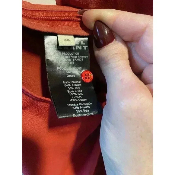 NWT ISABEL MARANT ETOILE Runway Kapri Red Maxi Crepe Dress Size 36/4 - Picture 10 of 12